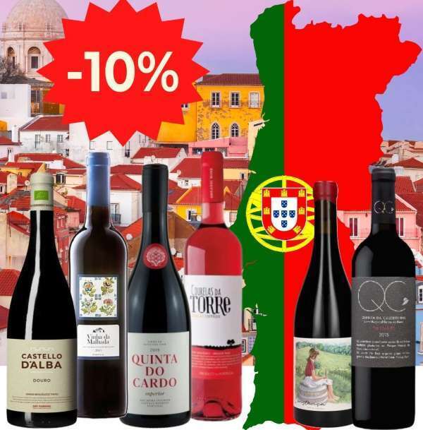 Biowein Probierpaket aus Portugal, 6 Flaschen, € 73,83, abzügl. 10% Rabatt = € 66,45