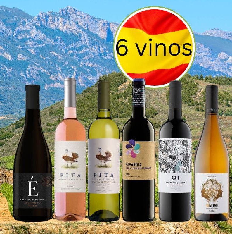 Biowein Probierpaket Spanien, mit 6 Flaschen, % Rabatt, Sie sparen 9,65 €